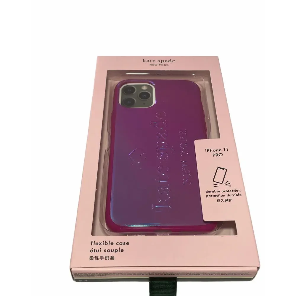 Kate Spade Baja Rose Iridescent iPhone 11 PRO Case Kate Spade Logo